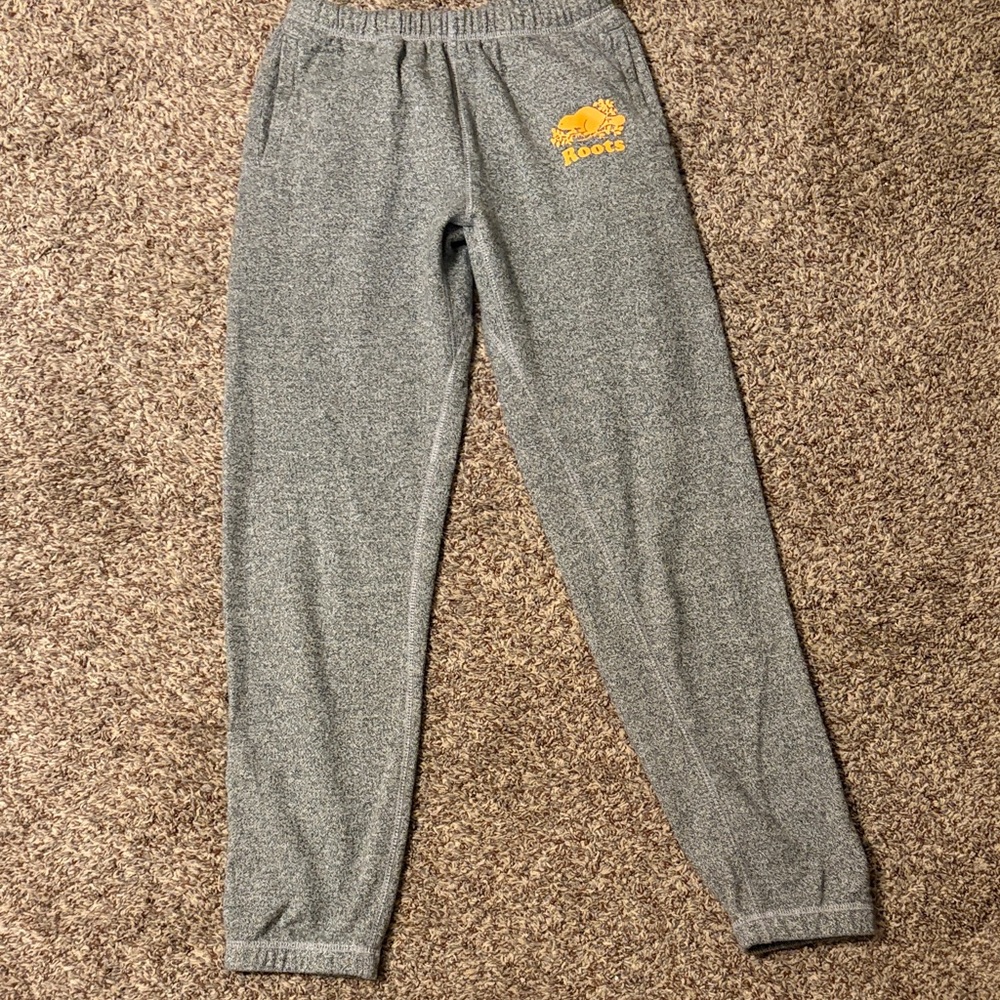 Women’s Roots Grey Sweatpants with Orange Logo